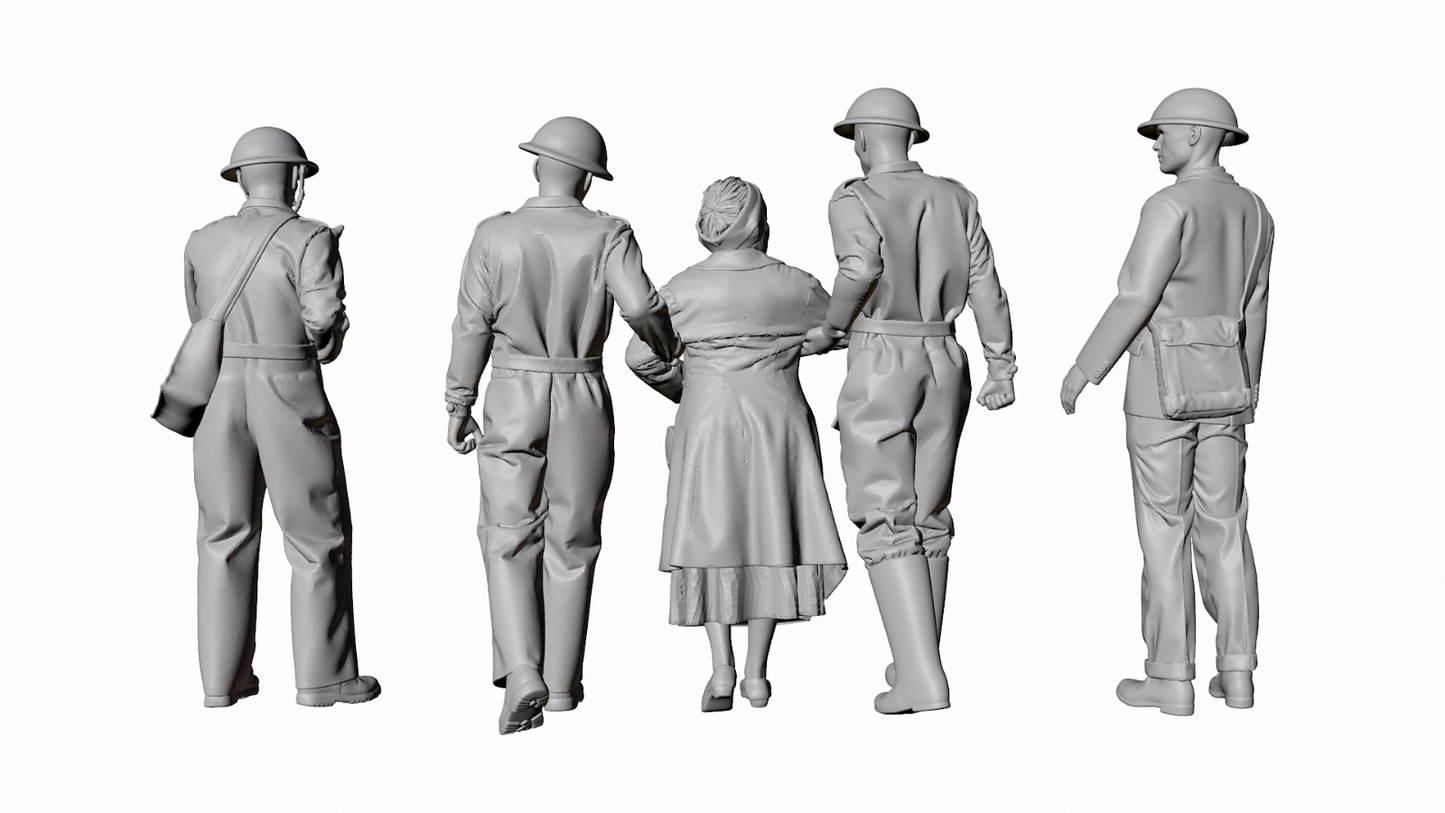 WWII The Blitz - ARP Wardens - Set 1 - 5 Figure Set