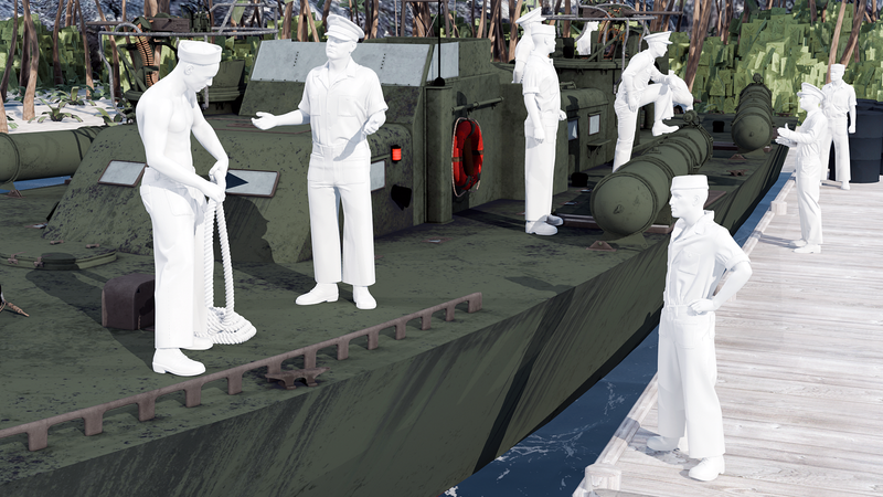 WWII US Navy - PT Boat Crew - Pacific - 10 Figures - Set 1