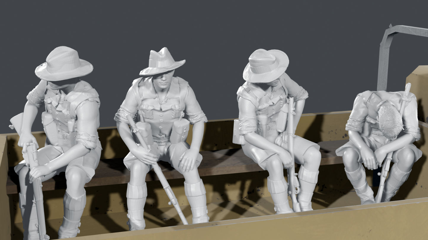 WWII Australian North Africa Truck Rider Set - 10 Figure Set