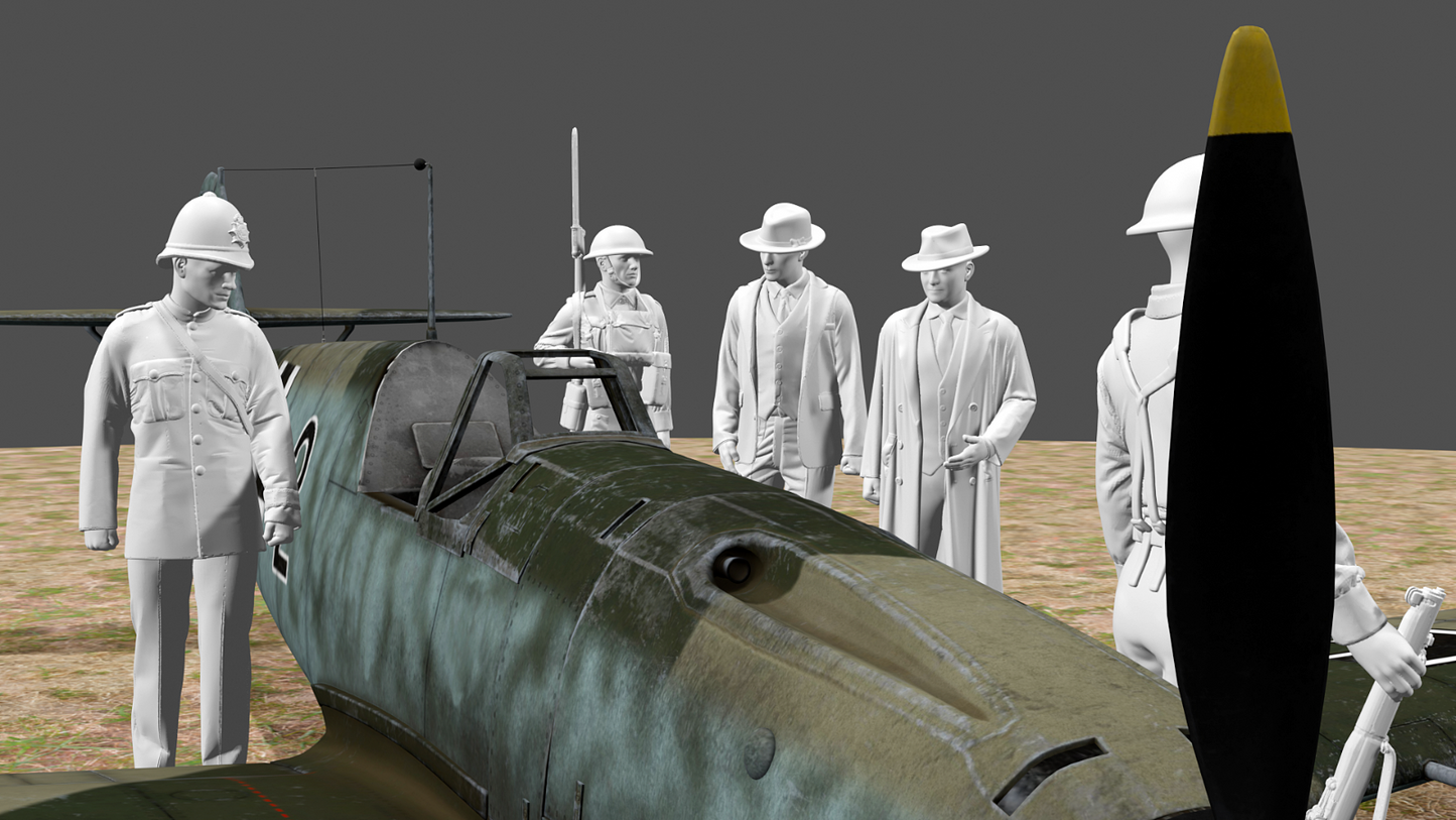 Home Front - Britain - Crash Landed Messerschmitt Inspection 1 - Police