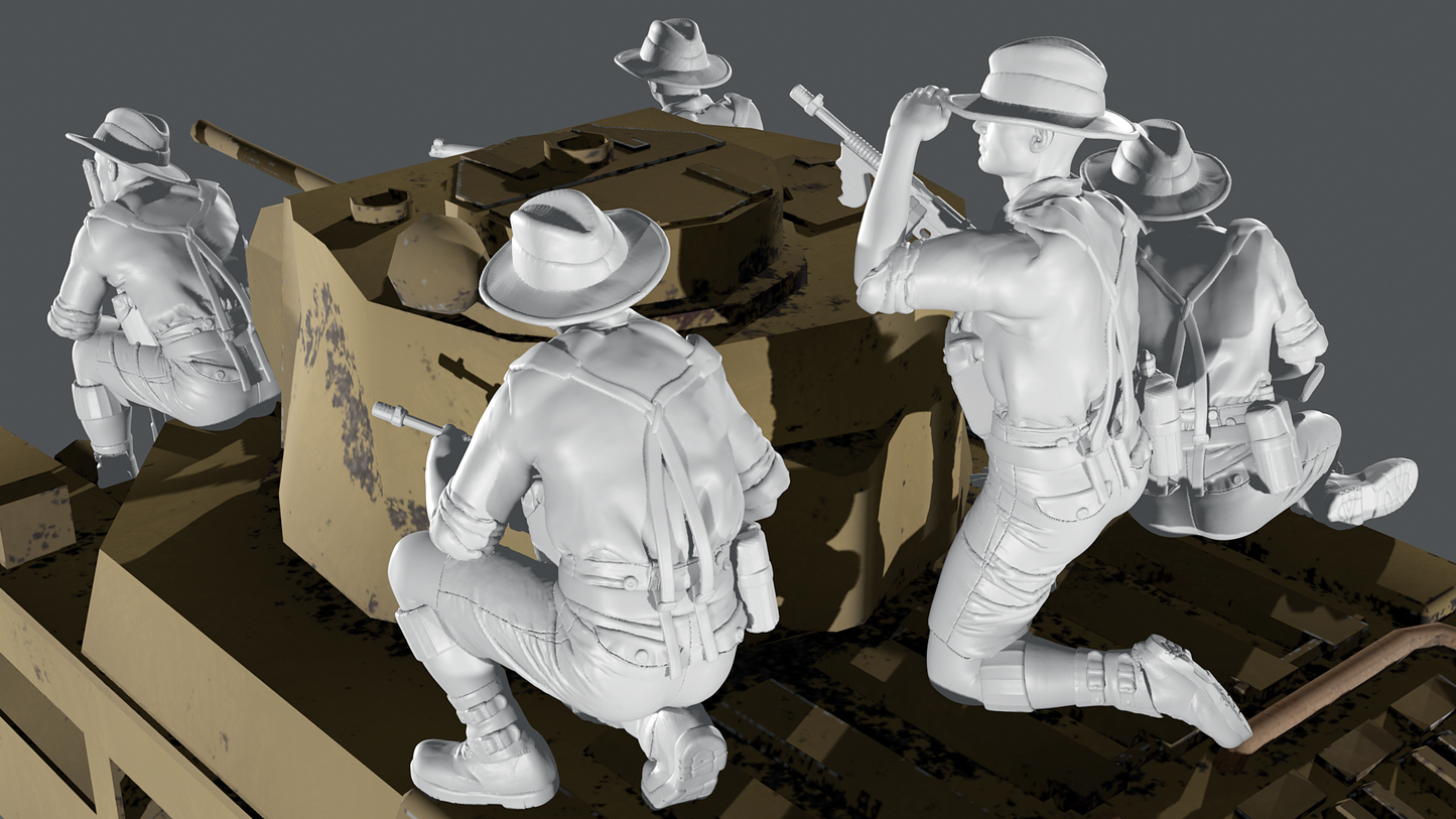 a 3d image of a group of soldiers
