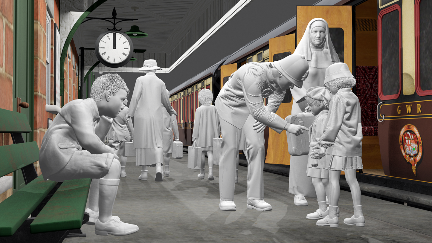 WWII The Blitz - Evacuees - Set 1 - 10 Figure Set