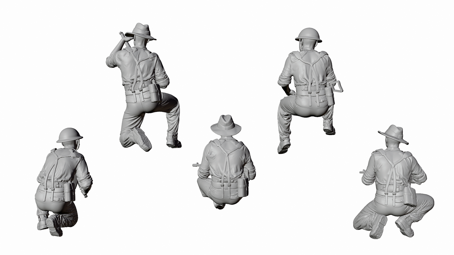 a set of four different poses of a man in a hat