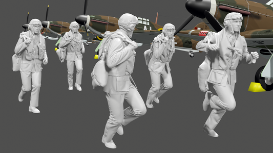 WWII RAF - The Few - Scramble! - 5 Figure Set