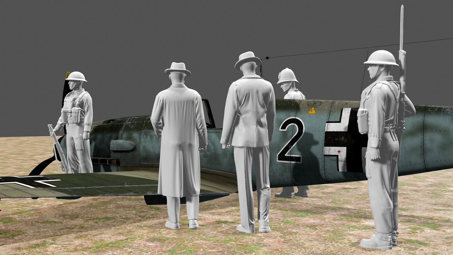 Home Front - Britain - Crash Landed Messerschmitt Inspection 1 - Police