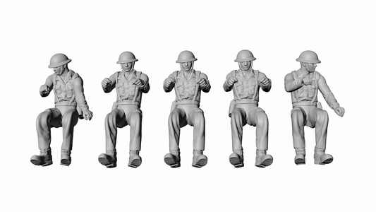 WWII British Army Drivers - Right Hand Drive - 5 Figure Set