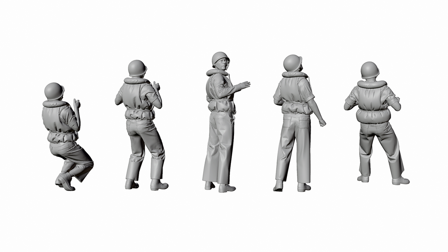 WWII US Navy - PT Boat Crew - Pacific - 5 Figures - Set 2
