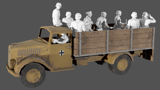 WWII Afrika Korps DAK Troop Carrier - Set B - 10 Figure Set