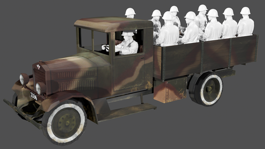 WWII Polish Army 1939 Truck Riders - Helmets - 10 Figure Set