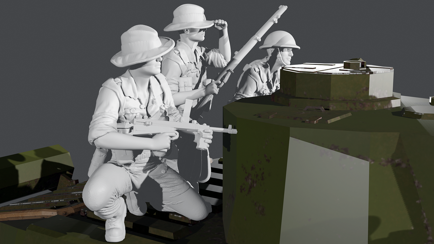 a group of soldiers standing next to each other