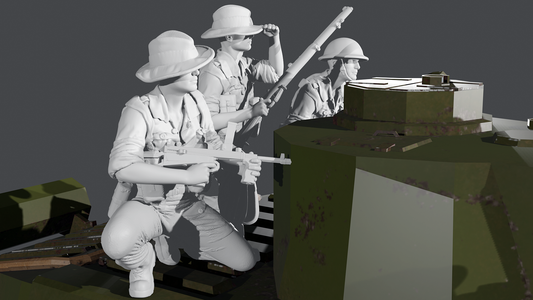 a group of soldiers standing next to each other