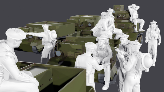 WWII BEF 1940 - Tam O'Shanter - At Rest - 10 Figure Set
