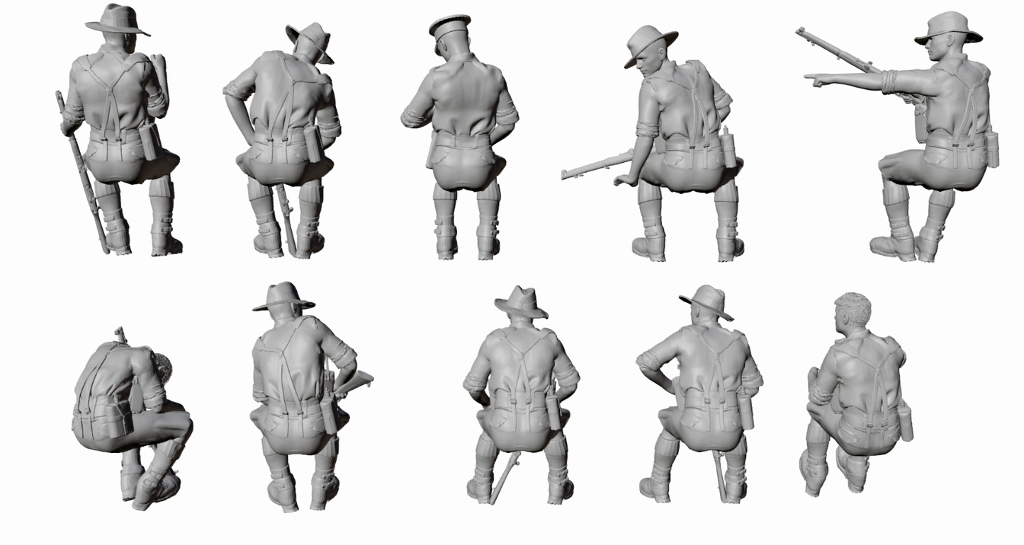 WWII Australian North Africa Truck Rider Set - 10 Figure Set