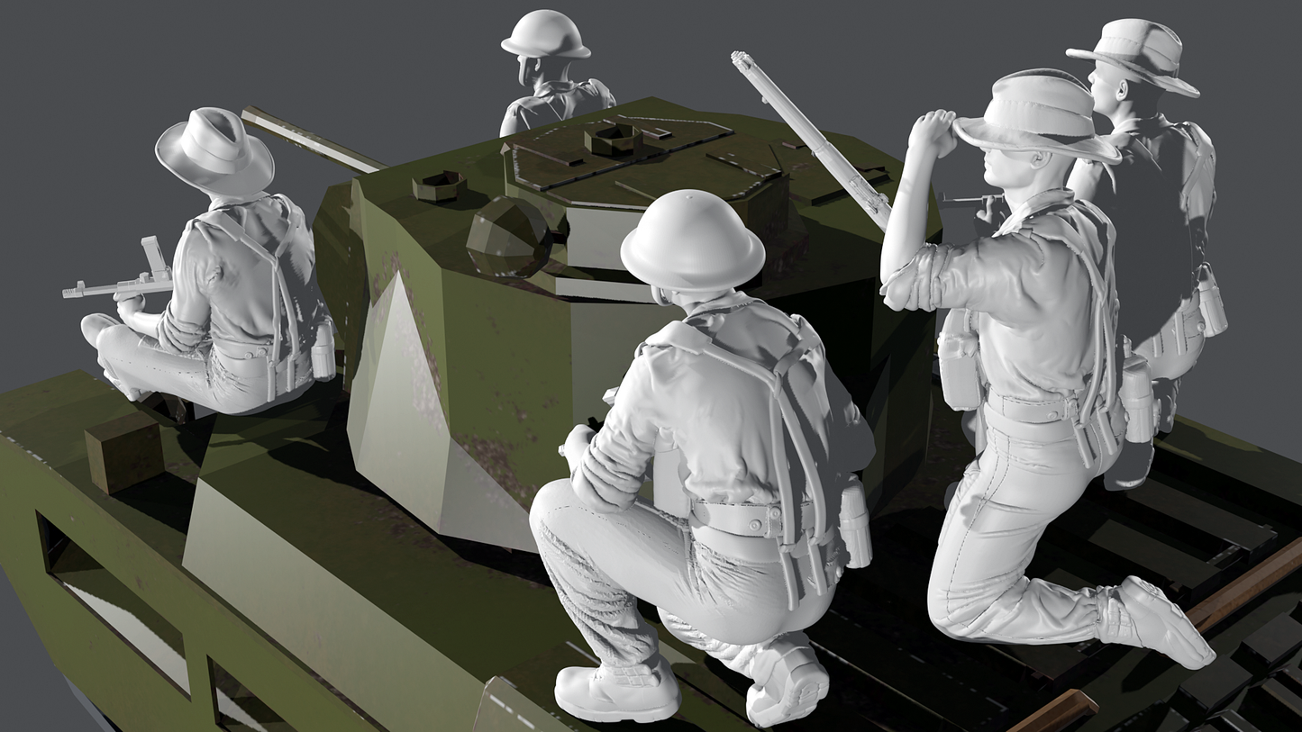 a couple of people that are sitting on a tank