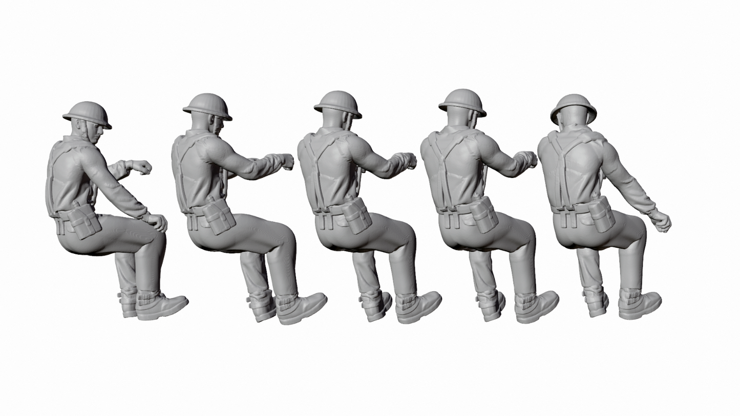 WWII British Army Drivers - Left Hand Drive - 5 Figure Set