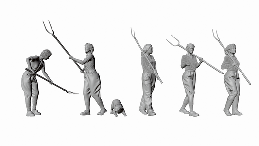 Home Front - Britain - Land Army Set 1 - Hay Harvest - 6 Figure Set