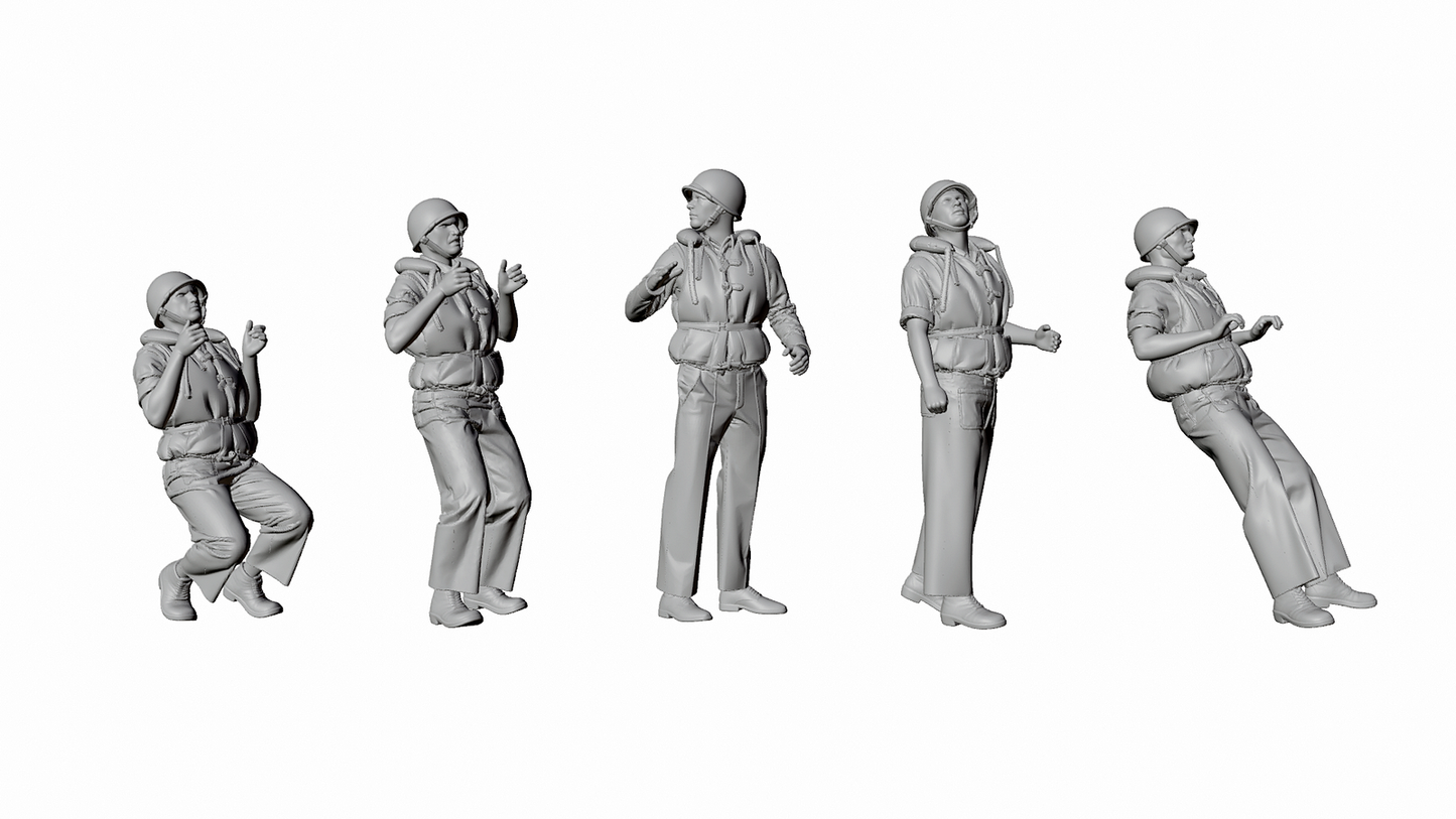 WWII US Navy - PT Boat Crew - Pacific - 5 Figures - Set 2