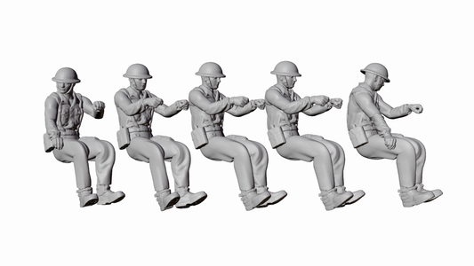 WWII British Army Drivers - Left Hand Drive - 5 Figure Set