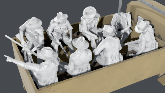 WWII Australian North Africa Truck Rider Set - 10 Figure Set