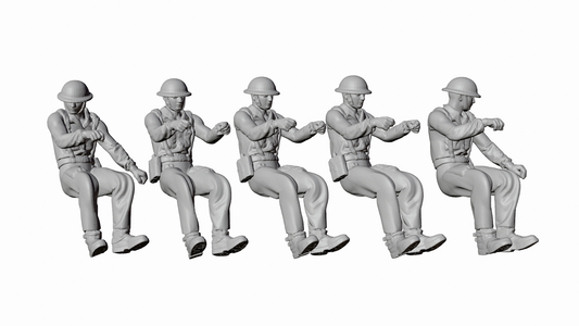 WWII British Army Drivers - Right Hand Drive - 5 Figure Set