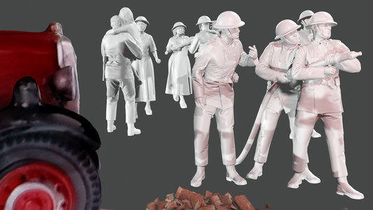 WWII The Blitz - Fire Brigade - Set 1 - 10 Figure Set