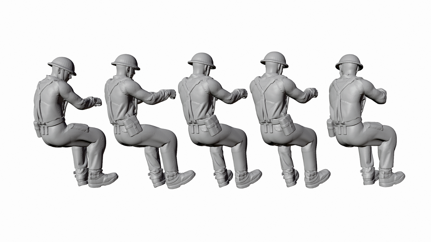 WWII British Army Drivers - Right Hand Drive - 5 Figure Set