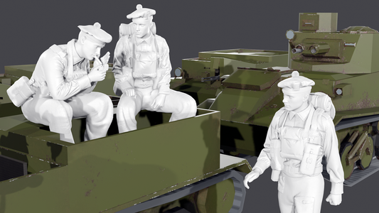 WWII BEF 1940 - Tam O'Shanter - At Rest - 10 Figure Set